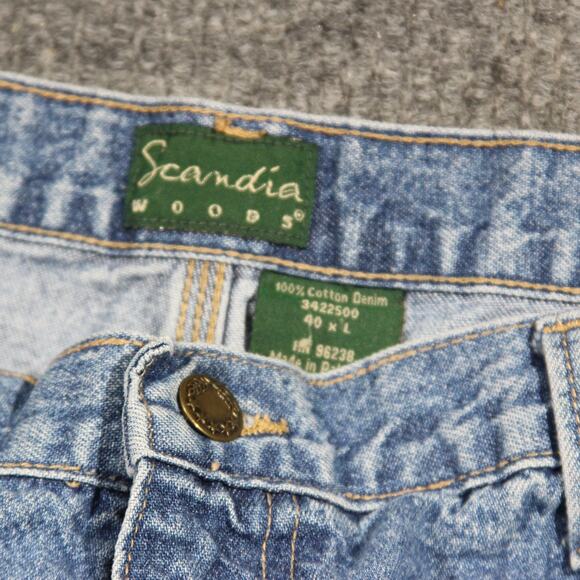 Vintage Scandia Woods Short Jorts Mens 40 Light Wash Cargo Pockets Skater Y2K - Picture 2 of 7